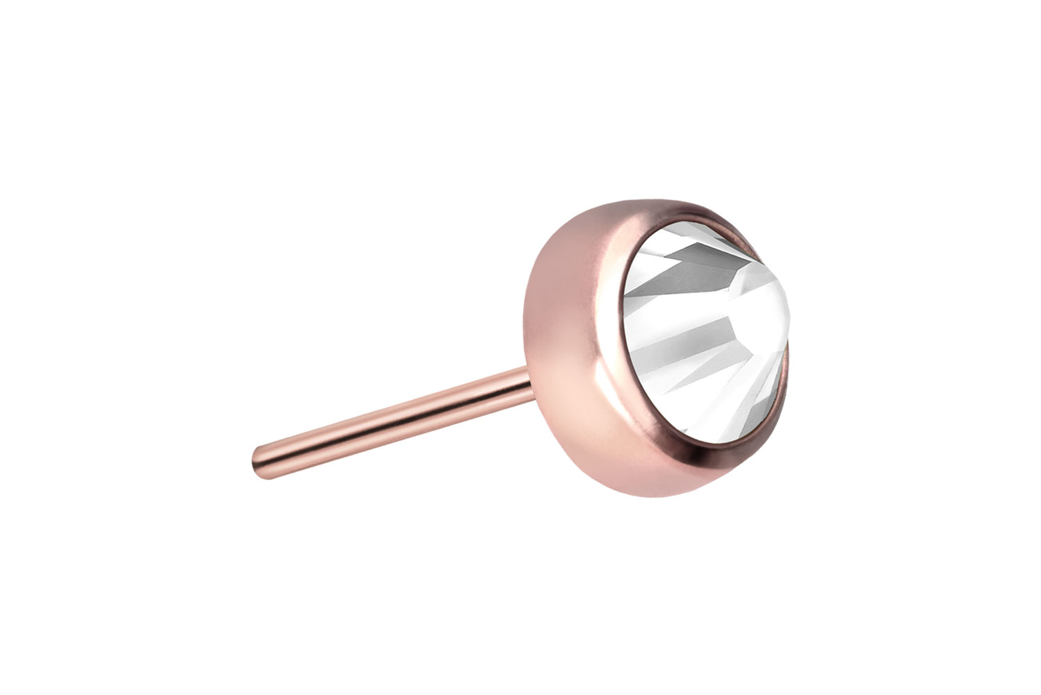 Titan Disc mit Push Pin KRISTALL von Piercingline